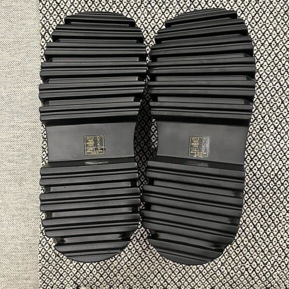 AZALEA WANG Aleo Platform Penny Loafer in Black Patent NEW - Picture 10 of 10